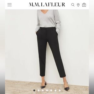 Women’s wool black straight leg dress pant by MM.LAFLEUR